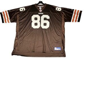 Reebok Cleveland Browns Collins 86 NFL Jersey Brown Mens 5XL Mesh Football